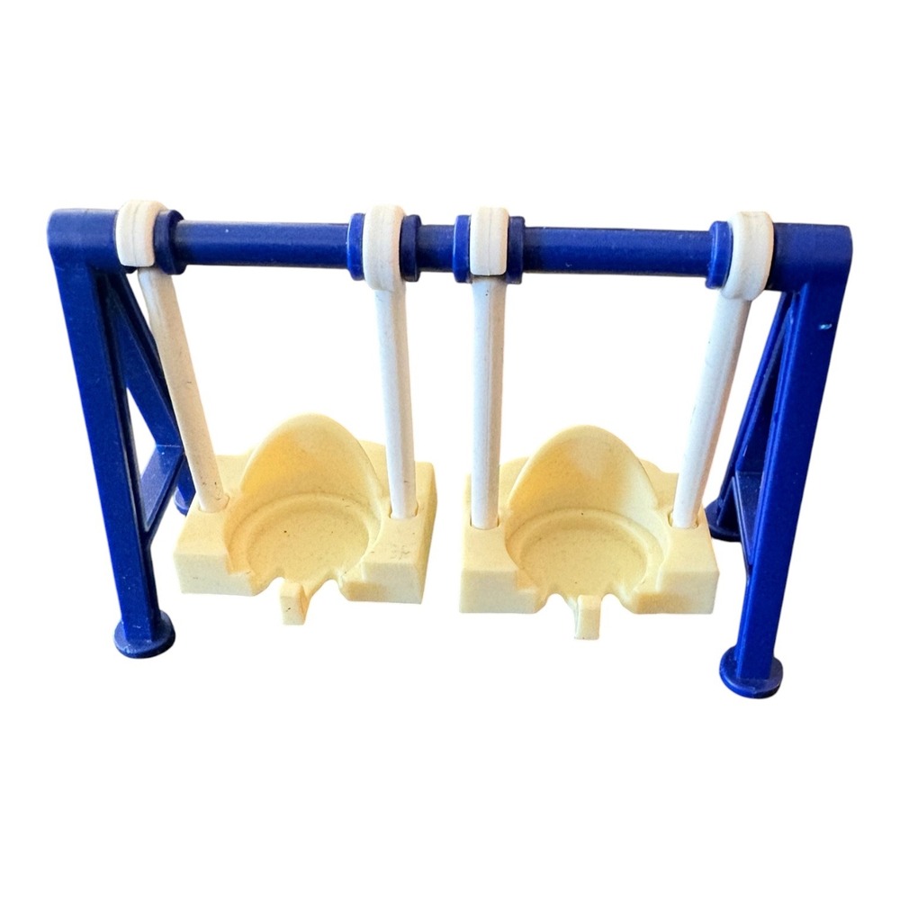 Hasbro‎ Peppa Pig Blue and Cream Double Swing Set Toy Replacement Part 2021